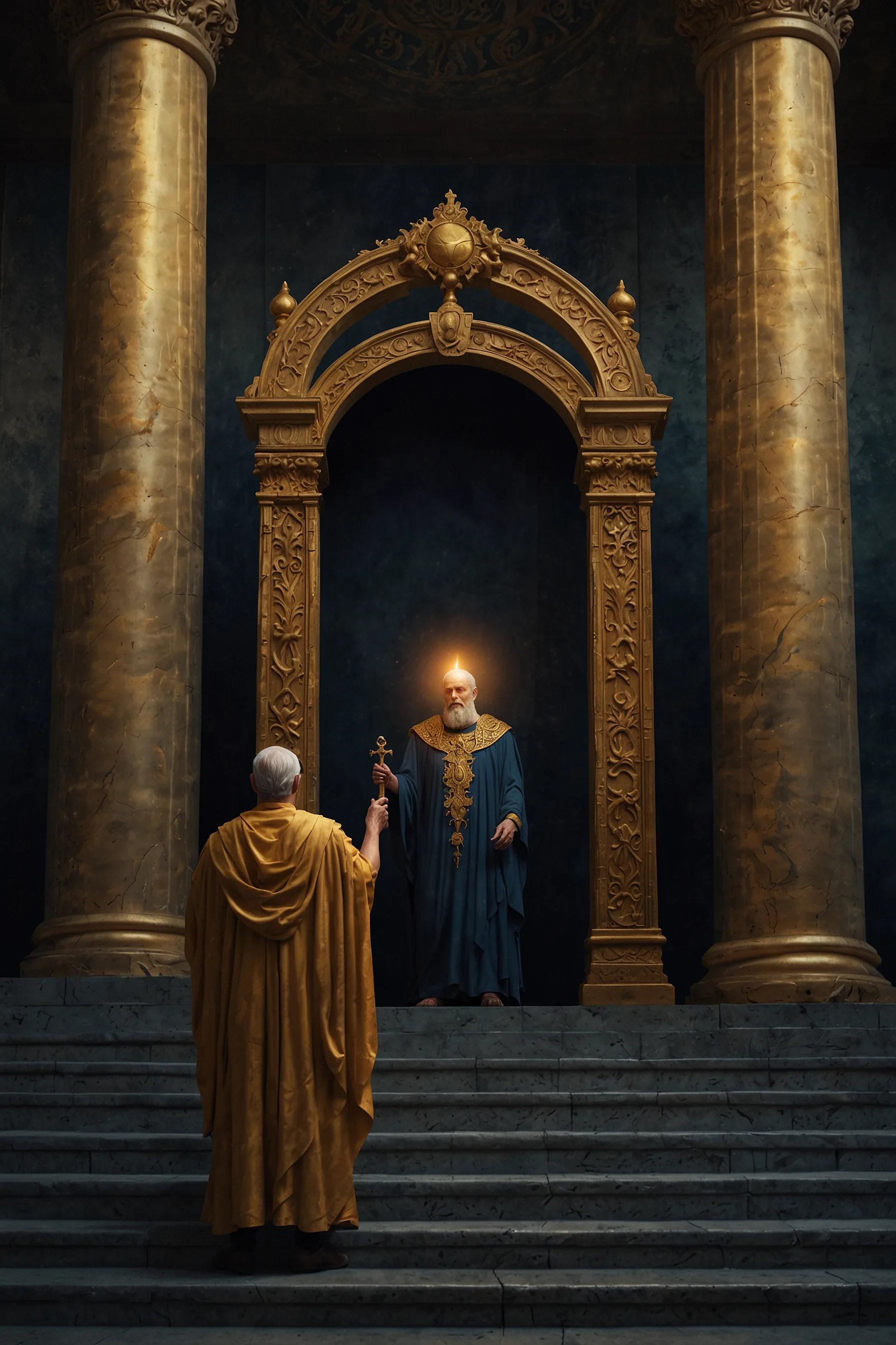Carta del tarot El Hierofante — baraja de Véloris