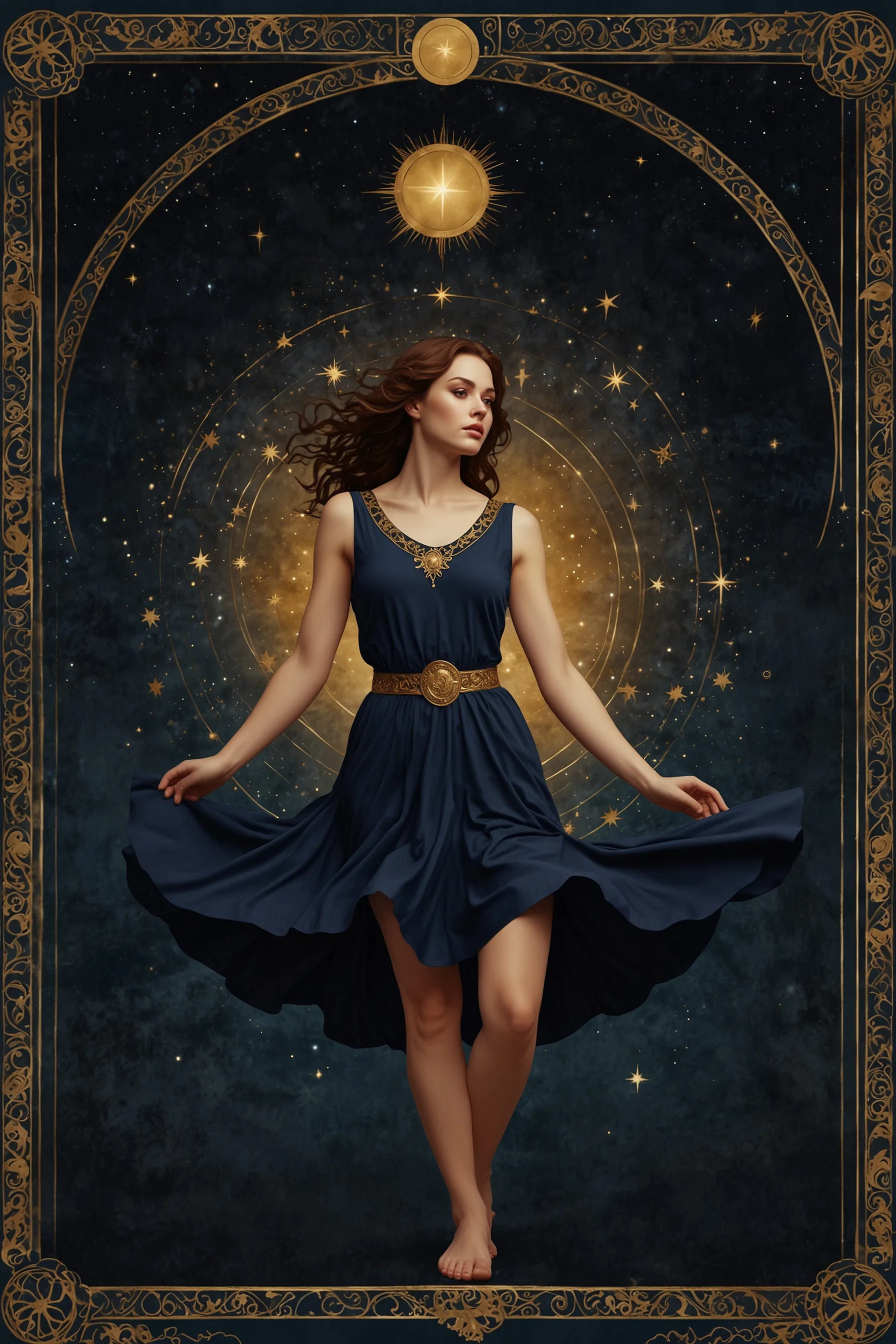 Carta del tarot El Mundo — baraja de Véloris