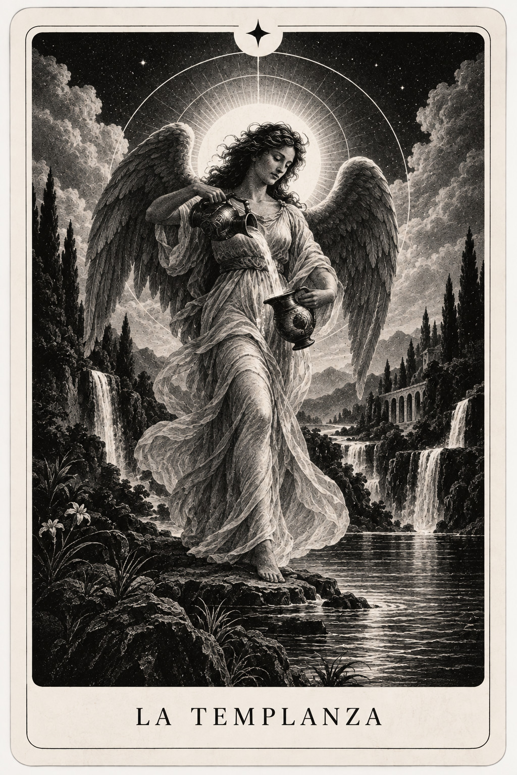 Carta del tarot La Templanza — baraja de Véloris