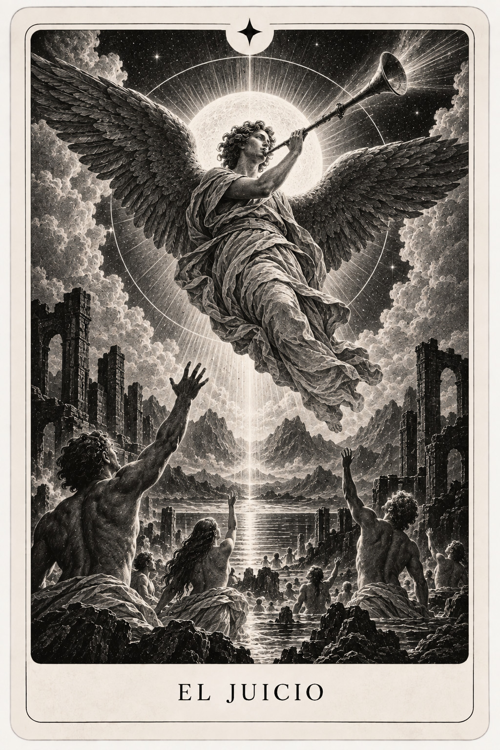 Carta del tarot El Juicio — baraja de Véloris